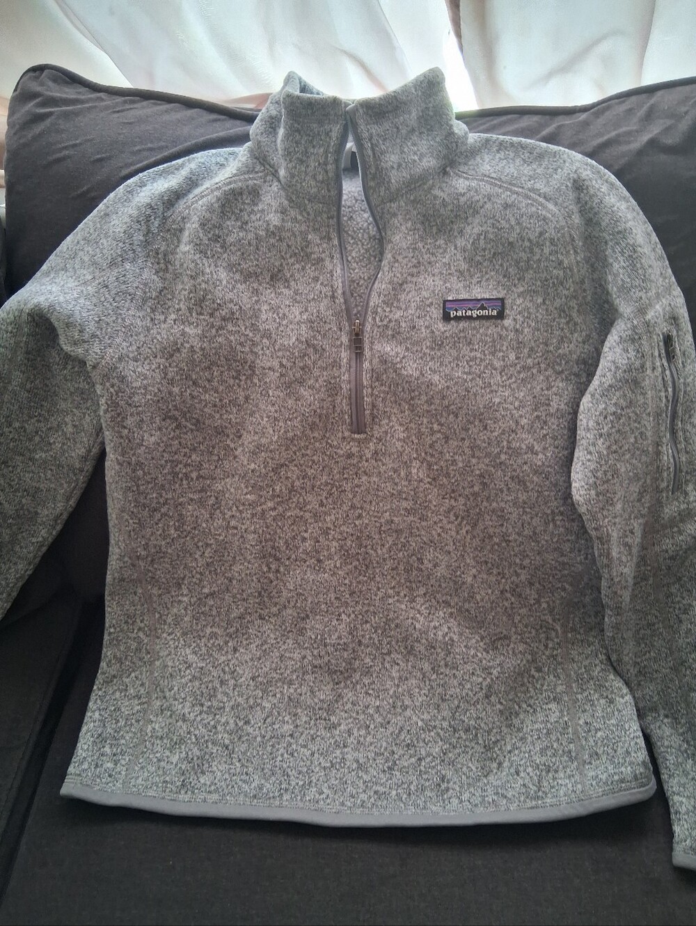 Patagonia Jacket with Multicolor Logo on Beige Fabric